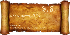 Werb Bottyán névjegykártya